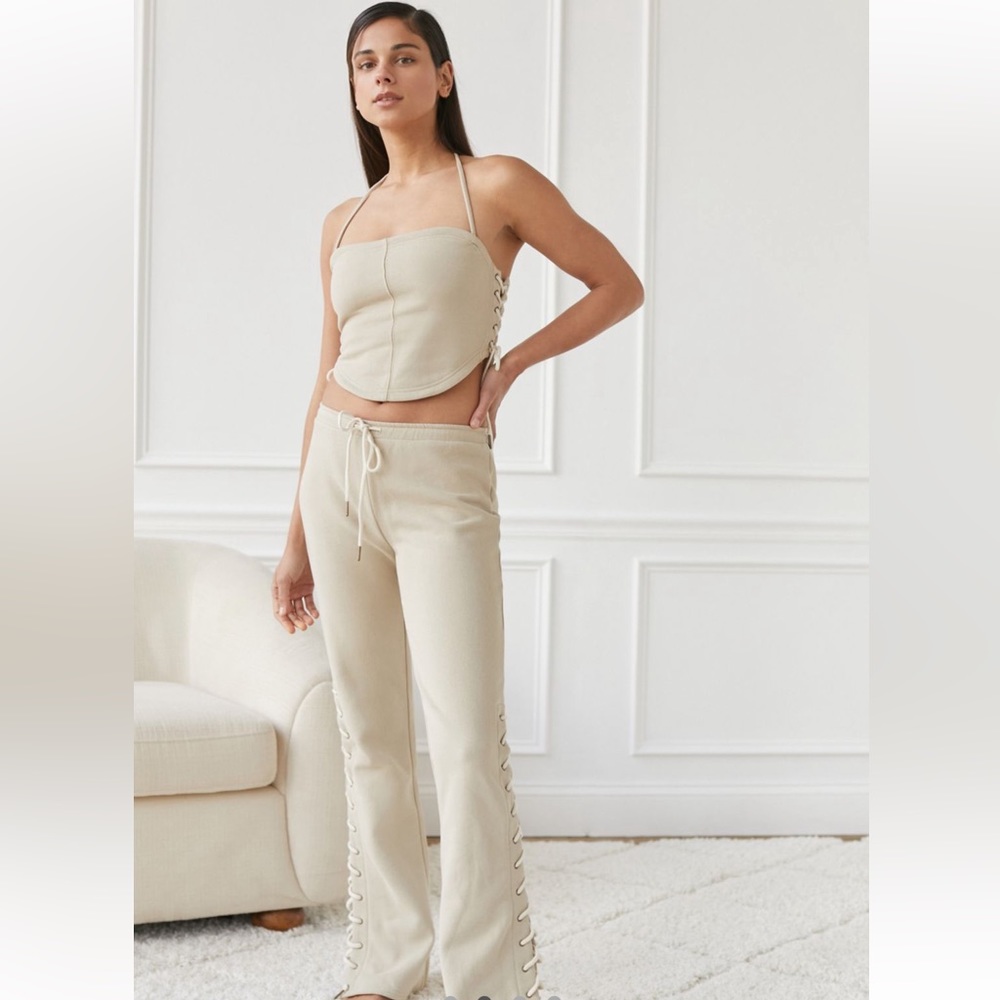 Urban Outfitters: Out From Under Elliot lace up pants & matching halter top